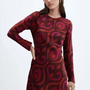 Mango Printed Short Dress